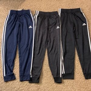 Like new - 3 pairs adidas boys athletic joggers.